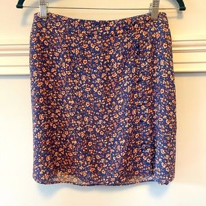 Madewell floral A-line mini skirt